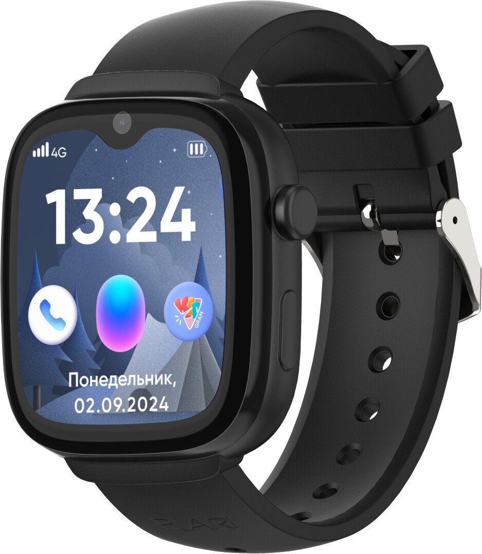 

Детские умные часы Elari KidGram 4G (черный)