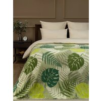 Плед Tex Republic Absolute Монстера и папоротник Фланель 150x200 35343 (зеленый) в Солигорске