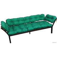 Садовый диван M-Group Дачный с подлокотниками 12170604 (зеленая подушка) в Гродно
