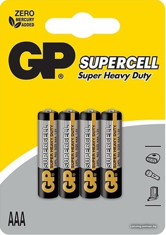 Батарейка GP Supercell AAA 4 шт.