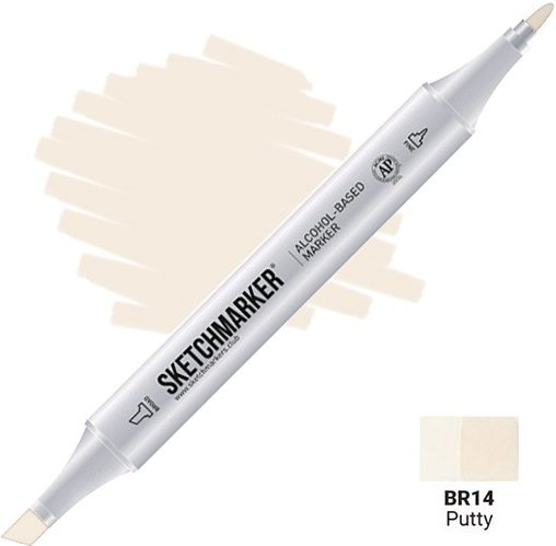 

Маркер художественный Sketchmarker Двусторонний BR14 SM-BR14 (шпатлевка)