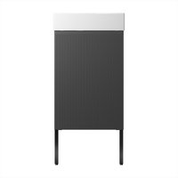  Wellsee Тумба под умывальник 3 в 1 WC Area 221802006 (тумба/матовый темно-серый, раковина/глянцевый белый, ножки/матовый черный)