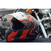 Мотошлем MT Helmets Stinger Warhead Matt (XS, черный/красный/серый)