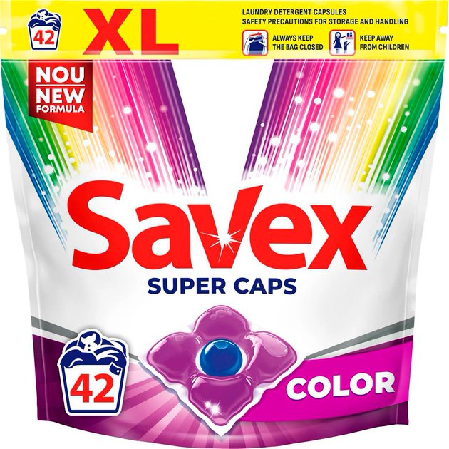 

Капсулы для стирки Savex Super Caps Color 42шт