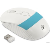 Мышь Оклик 310MW (белый/голубой)