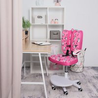 Детское ортопедическое кресло AksHome Pegas (розовый с котятами)