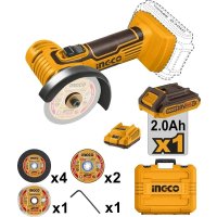 Угловая шлифмашина Ingco CAGLI76012 (с 1-им АКБ, кейс) в Могилеве