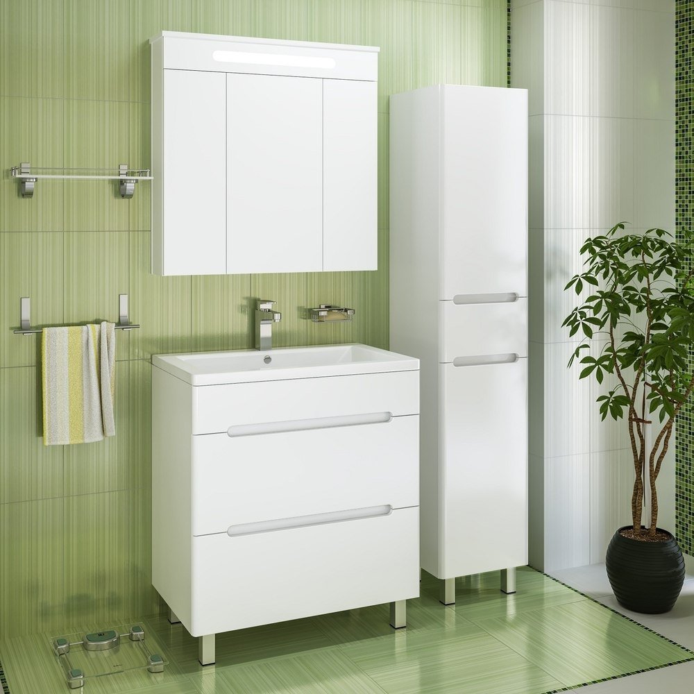 

Runo Тумба с умывальником Парма 75 + Omega 75 (напольная)