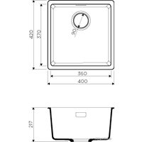 Кухонная мойка Omoikiri Kata 40-U BL