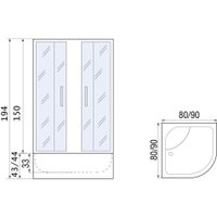 Душевой уголок River Don 90/44 MT