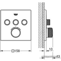 Смеситель без скрытого механизма Grohe Grohtherm SmartControl 29126000