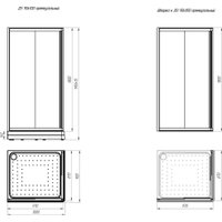 Душевой уголок Radomir 90x100 R 1-03-6-2-0-1210 (прозрачное стекло)