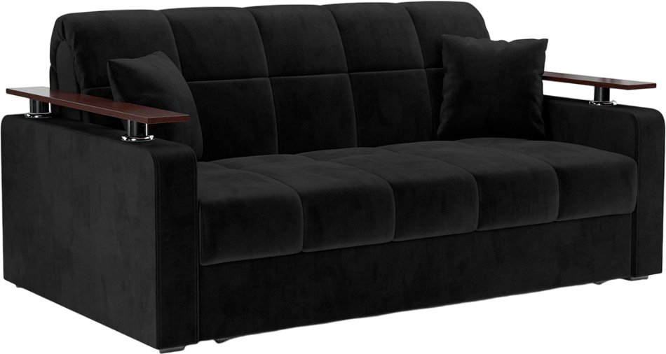 

Диван Мебель-АРС Аккордеон Бакли ППУ 120x200 (велюр черный HB-178/17)