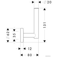 Держатель для туалетной бумаги Hansgrohe 40517000