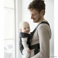 Рюкзак-переноска BabyBjorn Mini Cotton (черный)