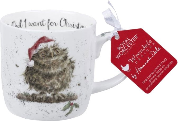 

Кружка Royal Worcester Designs Christmas Owl I want for Christmas Сова WNOX5629-XS