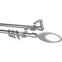 Карниз для штор Sundays Home Лайт Эллипс 16мм+16мм двухрядный (сатин, 3.6м)