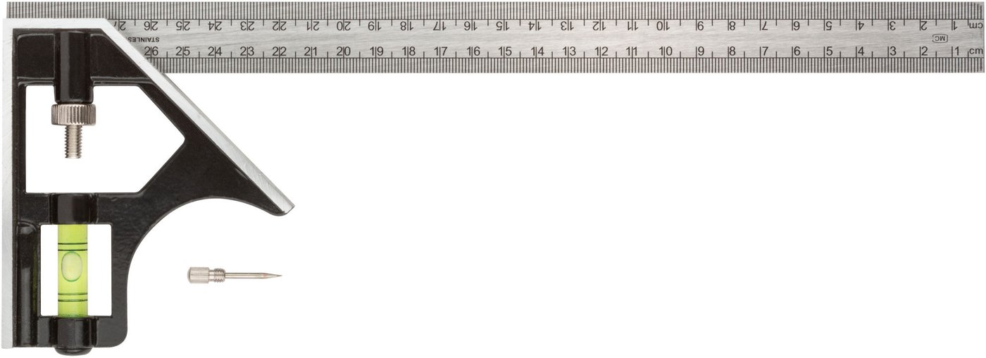 Угольник FIT 300мм с уровнем 19703
