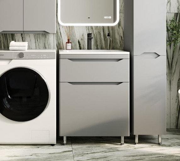 

Symbolite Тумба под умывальник Марелла 60 Люкс Plus 2 ящика (серый)