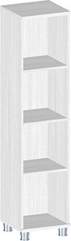 Стеллаж Лером Мелисса ШК-2889-СЯ (снежный ясень)