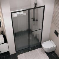 Душевая дверь Grossman Style 100x195 100.K33.05.100.21.02 (черный матовый/стекло шиншилла) в Борисове