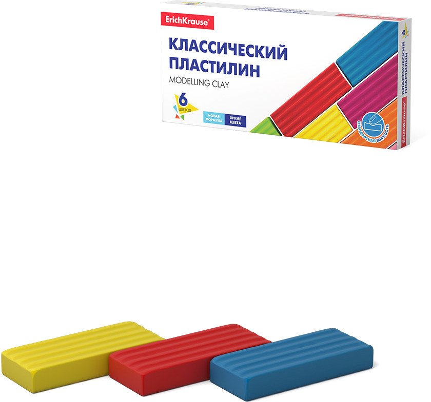

Пластилин Erich Krause Basic 50557 (6 цв)