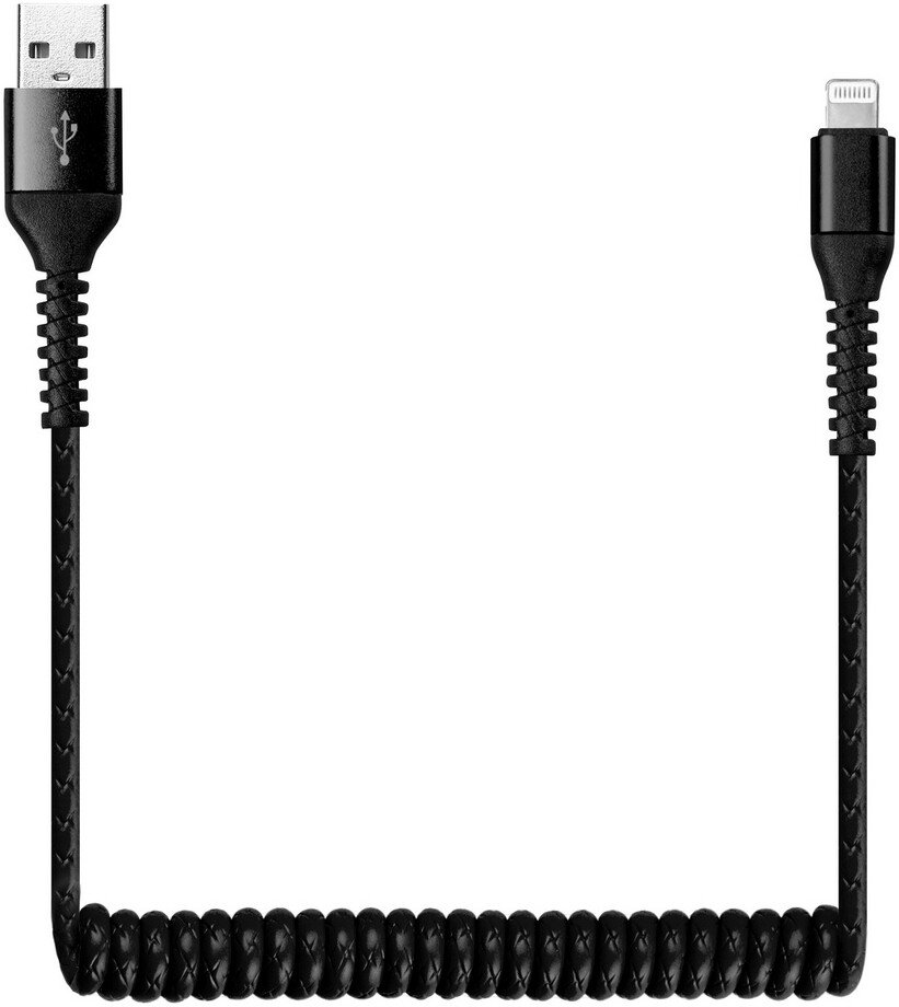 Кабель SmartBuy Spiral Ik-512spbox Lightning - USB Type-A (1 м, черный)