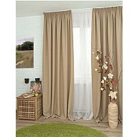 Комплект штор Delfa СШД-050 Naturel Blackout (160x250, бежевый, А85813)