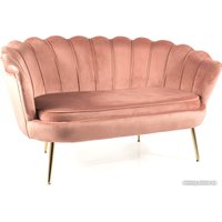 Софа Signal Camellia 1 Velvet (Bluvel 52 античный розовый/золотой)
