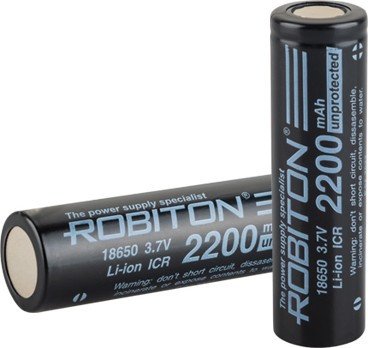 Аккумулятор Robiton 2.2/Li18650/np 2200 mAh 1 шт.