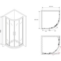 Душевой уголок Abber Schwarzer Diamant AG01090M
