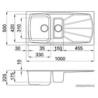 Кухонная мойка Elleci Living 475 Pietra Antica 61 в Бобруйске