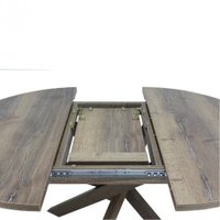 Кухонный стол Виста Палермо 120x120/155 (дуб олово/дуб олово)