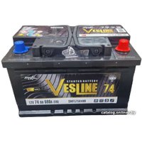 Автомобильный аккумулятор Vesline 680A R+ низ. (74 А·ч)