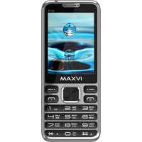 Кнопочный телефон Maxvi X10i (серебристый металлик) в Гродно