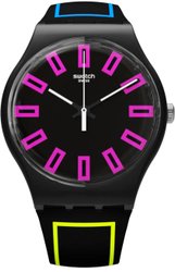 The Swatch Vibe LB185G Around the Strap