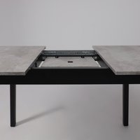 Кухонный стол Мамадома Tirk radial-110 раздвижной 110-142х70 (серый сланец/черный)