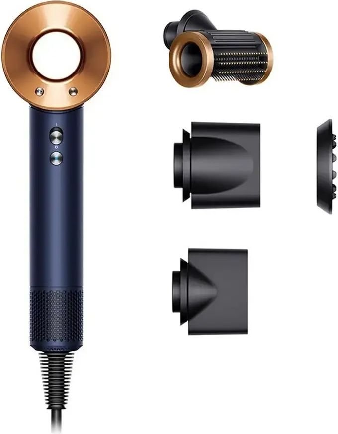 

Фен Dyson HD15 Supersonic 438982-01 (с переходником на евровилку, берлинская лазурь/медный)