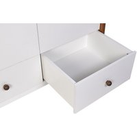 Шкаф распашной Polini Kids Simple двухсекционный с ящиками 0002770.165 (белый/дуб крафт)