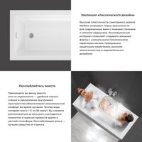 Ванна Wellsee FreeDom 2.0 165x80 23300204R (встраиваемая ванна белый глянец, сифон-автомат золото) в Витебске