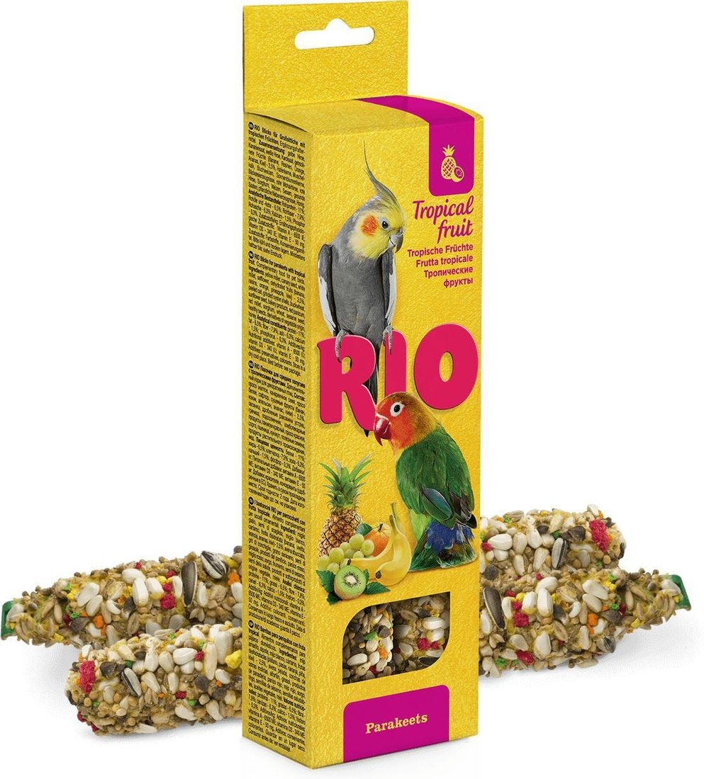 

Лакомство для птиц Rio Палочки с тропическими фруктами 2х75 г