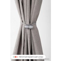 Шторка-занавеска для ванны Home One Linen 180x200 412876 (серый)