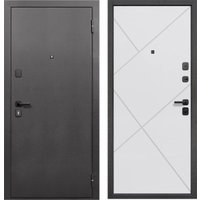 Металлическая дверь Guard 96x205x7 правая (серебристый/белый матовый)