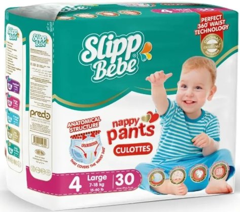 Трусики-подгузники Slipp Bebe L 7-18 кг EP-304 (30 шт)