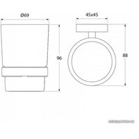 Стакан для зубной щетки и пасты IDDIS Edifice EDIMBG1i45