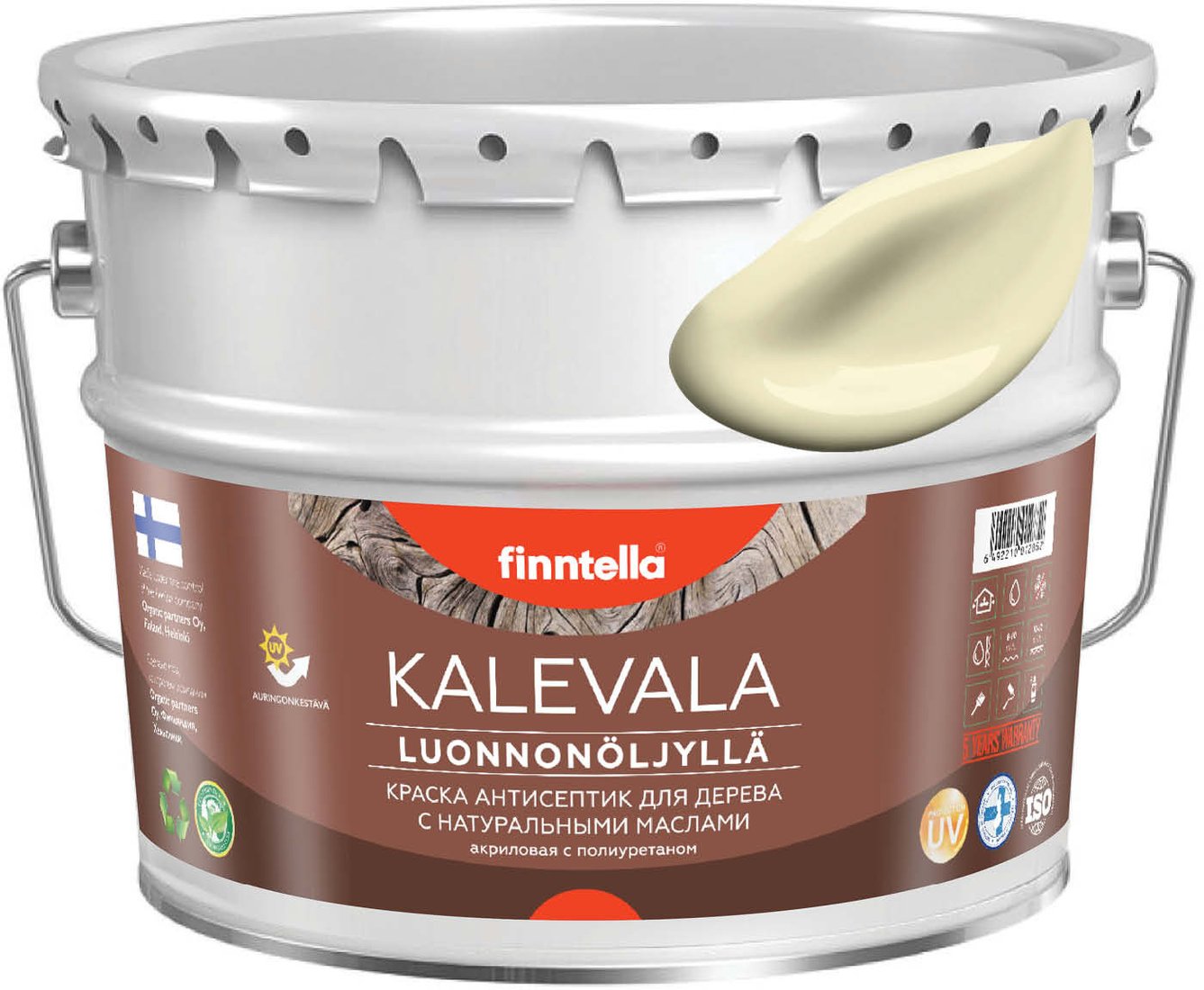 

Краска Finntella Kalevala Ivory F-13-1-9-FL120 9 л (желтый)