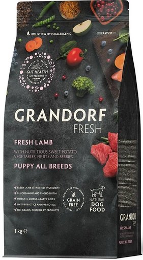 

Сухой корм для собак Grandorf Fresh Puppy All Breeds (с ягненком и бататом) 1 кг