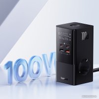 Сетевое зарядное Baseus PowerCombo Tower PowerStrip 2AC2+U2+С 100W CCGAN100-S2ACE