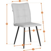 Стул TetChair Bari LT флок (серый/черный)