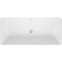 Ванна Wellsee Cute Twin S 168x75 23830104R (отдельностоящая ванна белый глянец, экран, ножки, сифон-автомат золото) в Лиде